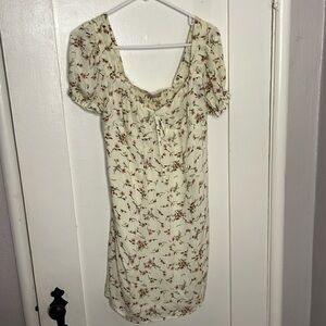 Redberry fashion floral mini dress beige